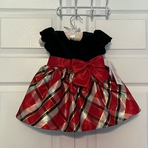 Bonnie Baby Red/BlackPlaid dress 6-9mo